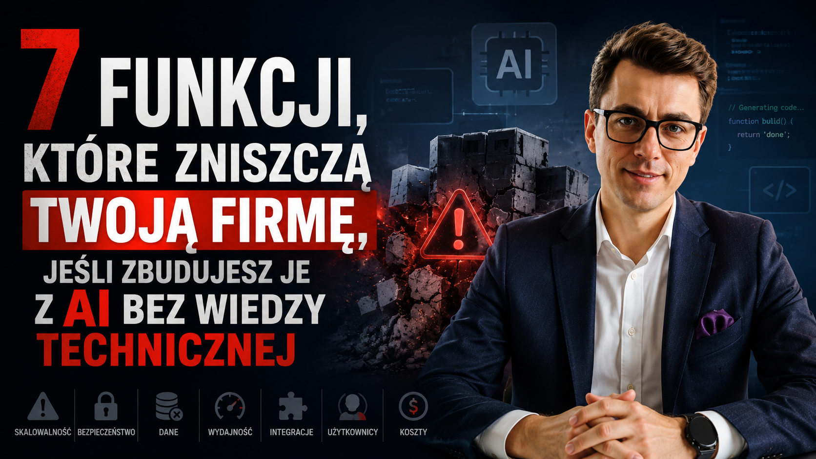7 funkcji, które zniszczą Twoją firmę, jeśli zbudujesz je z AI bez wiedzy technicznej